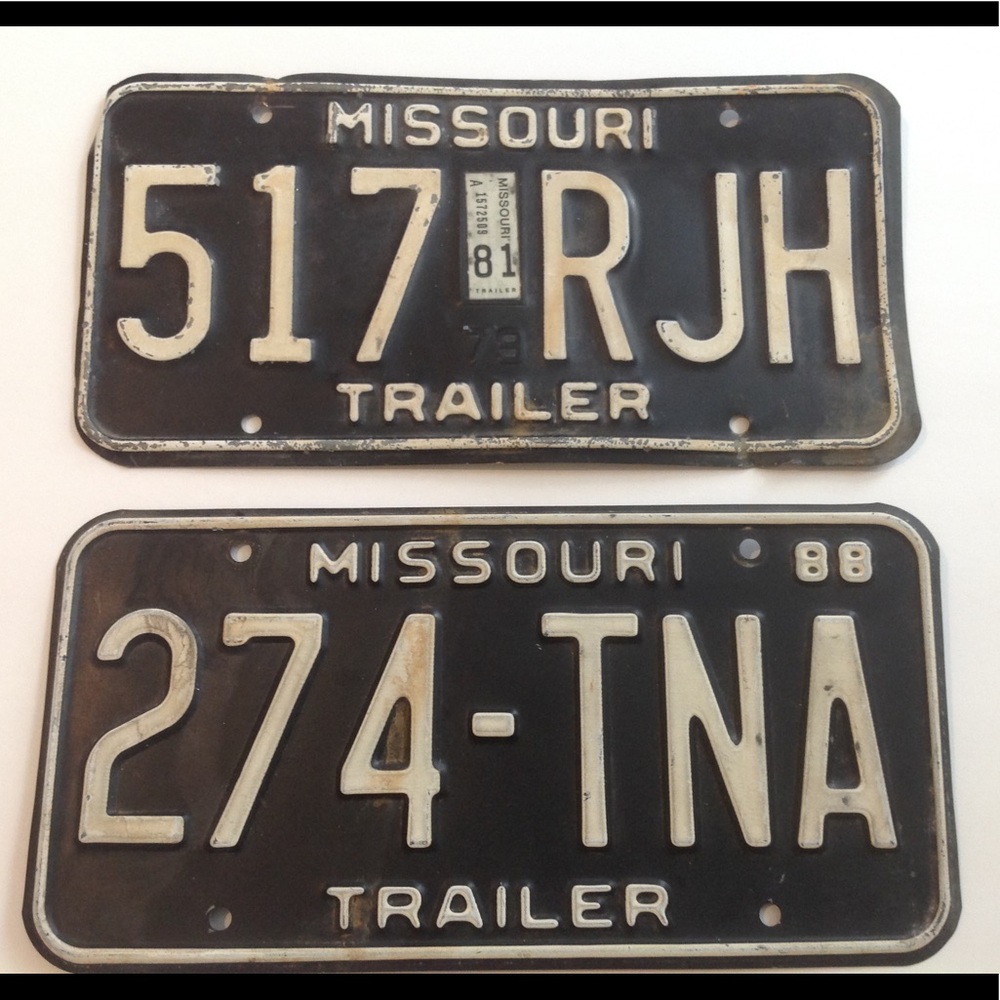 Missouri Trailer Plates